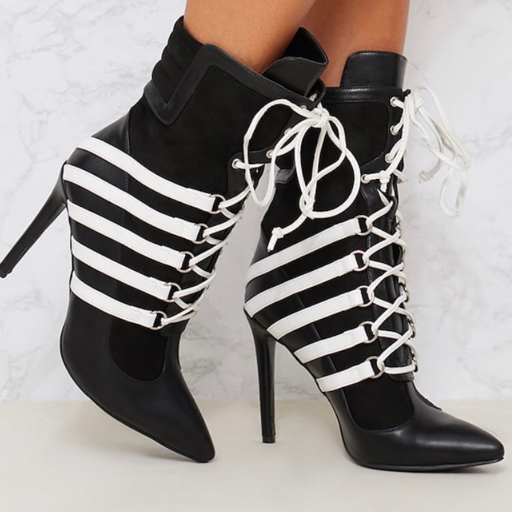 Black Motocross Hiker Point Boot